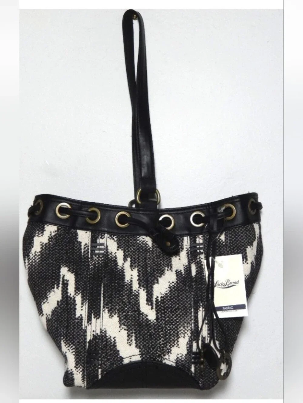 🔷 Lucky Brand Bali Hai Drawstring Bucket Boho Bag- Vintage